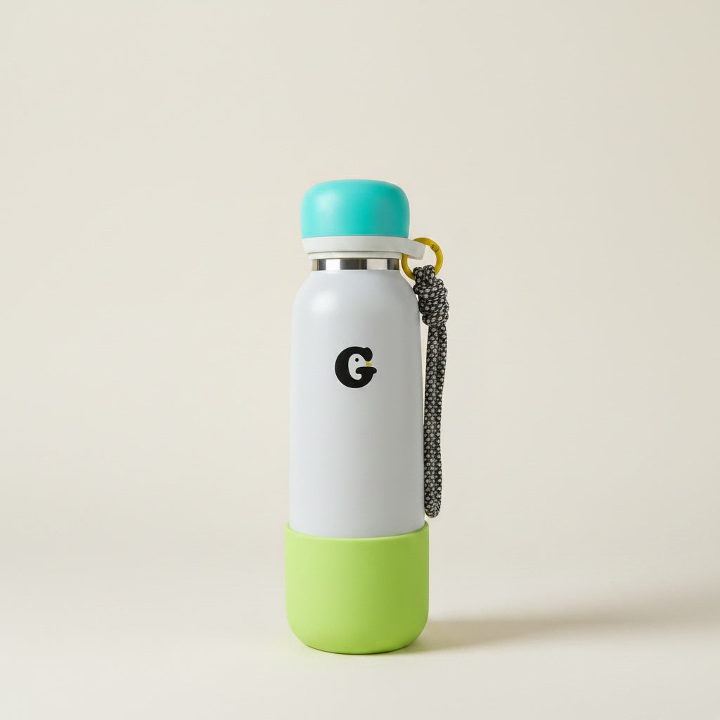 The Little Explorer Insulated Water Bottle-Cloud Grey