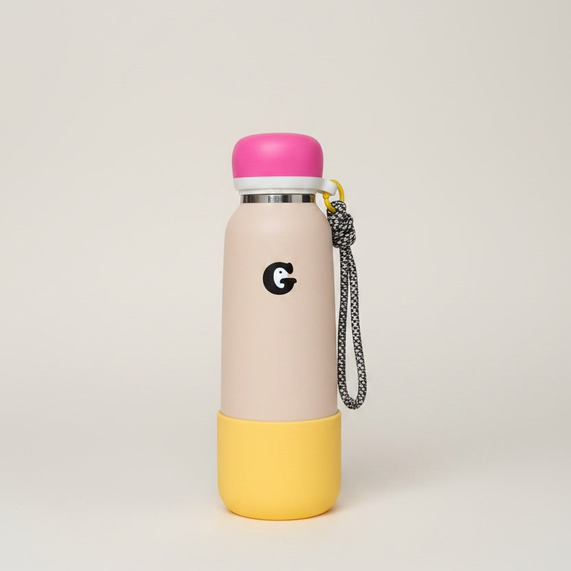 The Little Explorer Insulated Water Bottle-Soft Butter