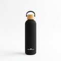 Eco-Friendly Drink Bottle with Bamboo Lid – Midnight Black