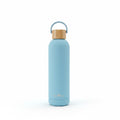 Eco-Friendly Drink Bottle with Bamboo Lid – Sky Blue