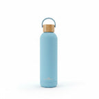 Eco-Friendly Drink Bottle with Bamboo Lid – Sky Blue