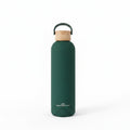 Eco-Friendly Drink Bottle with Bamboo Lid – Forest Green